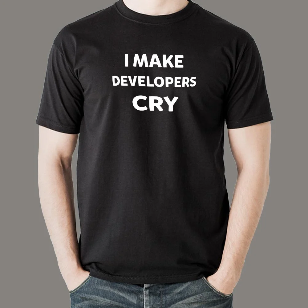 Developers Cry T-Shirt - Fear The Code Reviewer