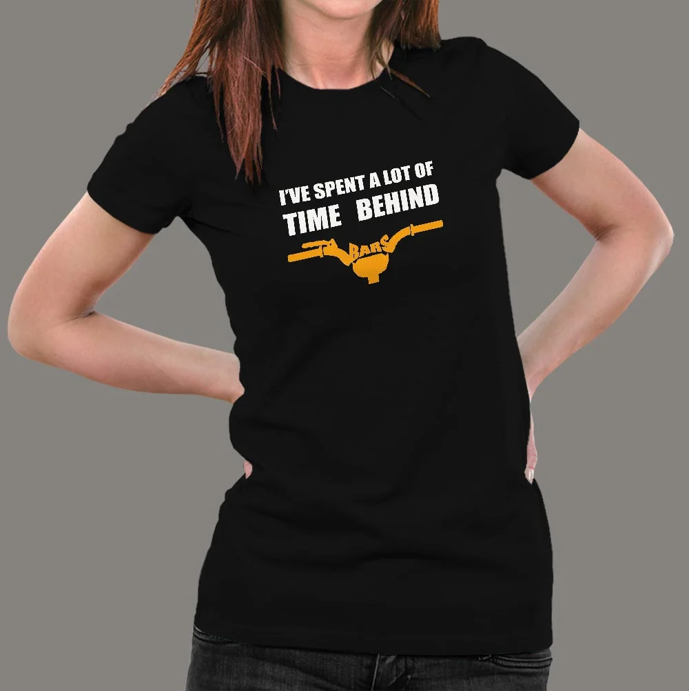 Spent A Lot of Time Behind - Women's Biker Tee
