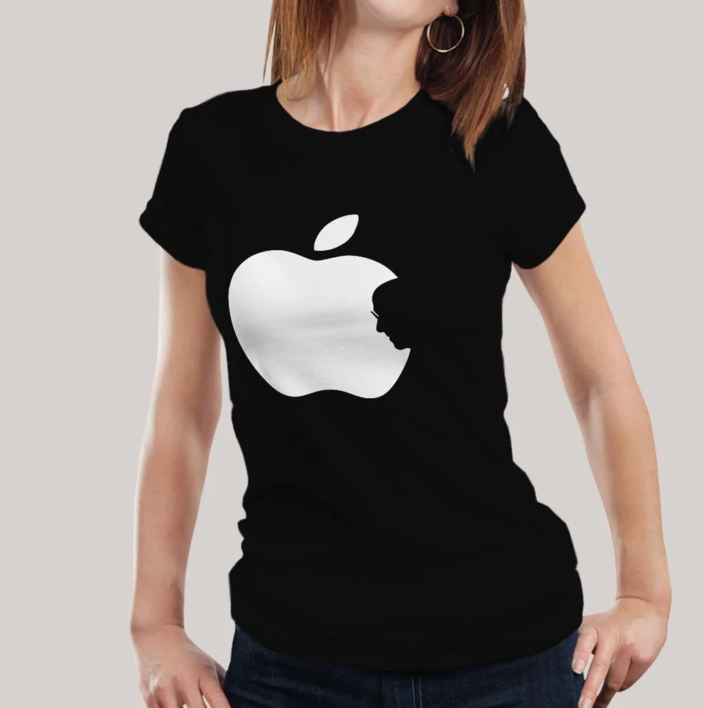 Steve Jobs in Apple Logo - Women's T-shirt