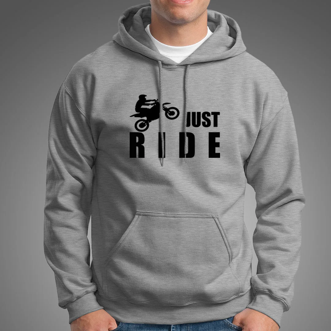 Just Ride - Simple & Bold Motorcycle Hoodie