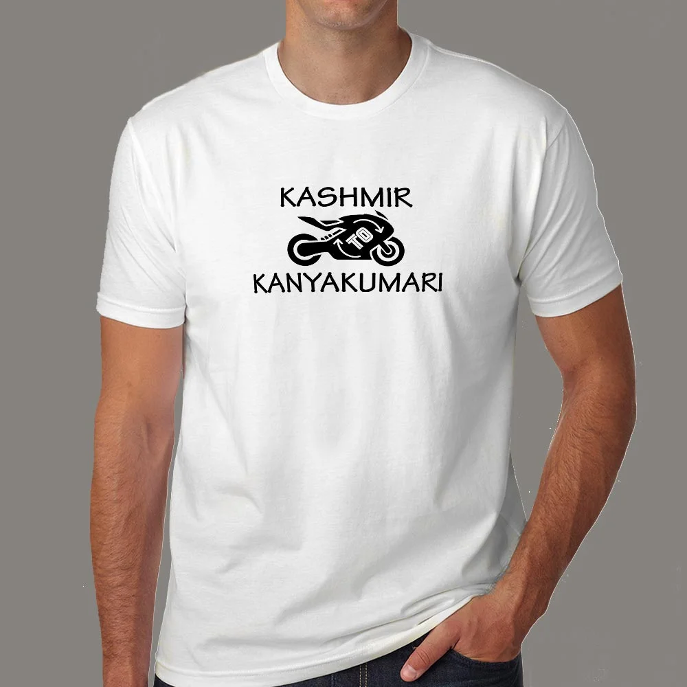 Kashmir To Kanyakumari Road Trip Men's Bike T-Shirt