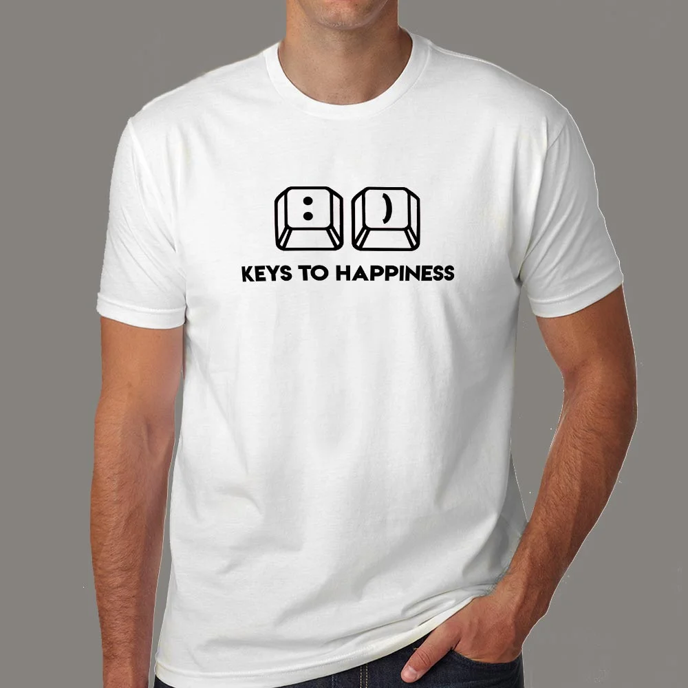 Keys To Happiness - Coding Fun Men's Tee