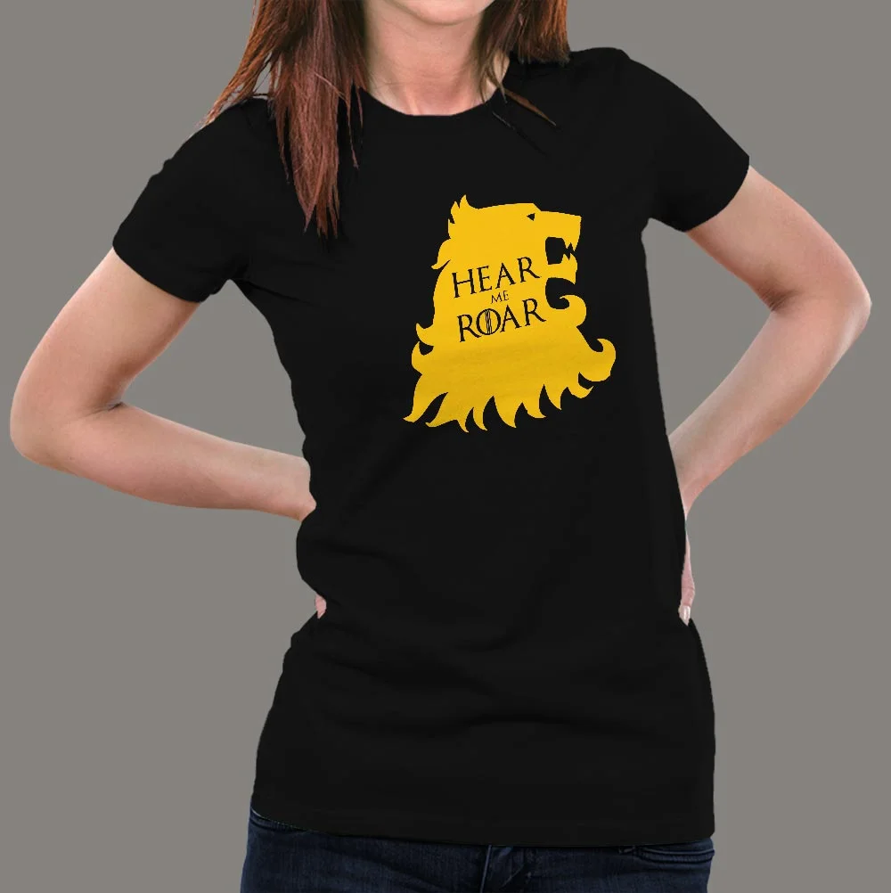 Hear Me Roar GOT House Lannister T-Shirt For Women