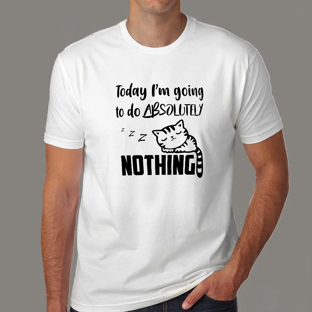 Lazy Cat - I Will Do Nothing Today Men’s T-Shirt