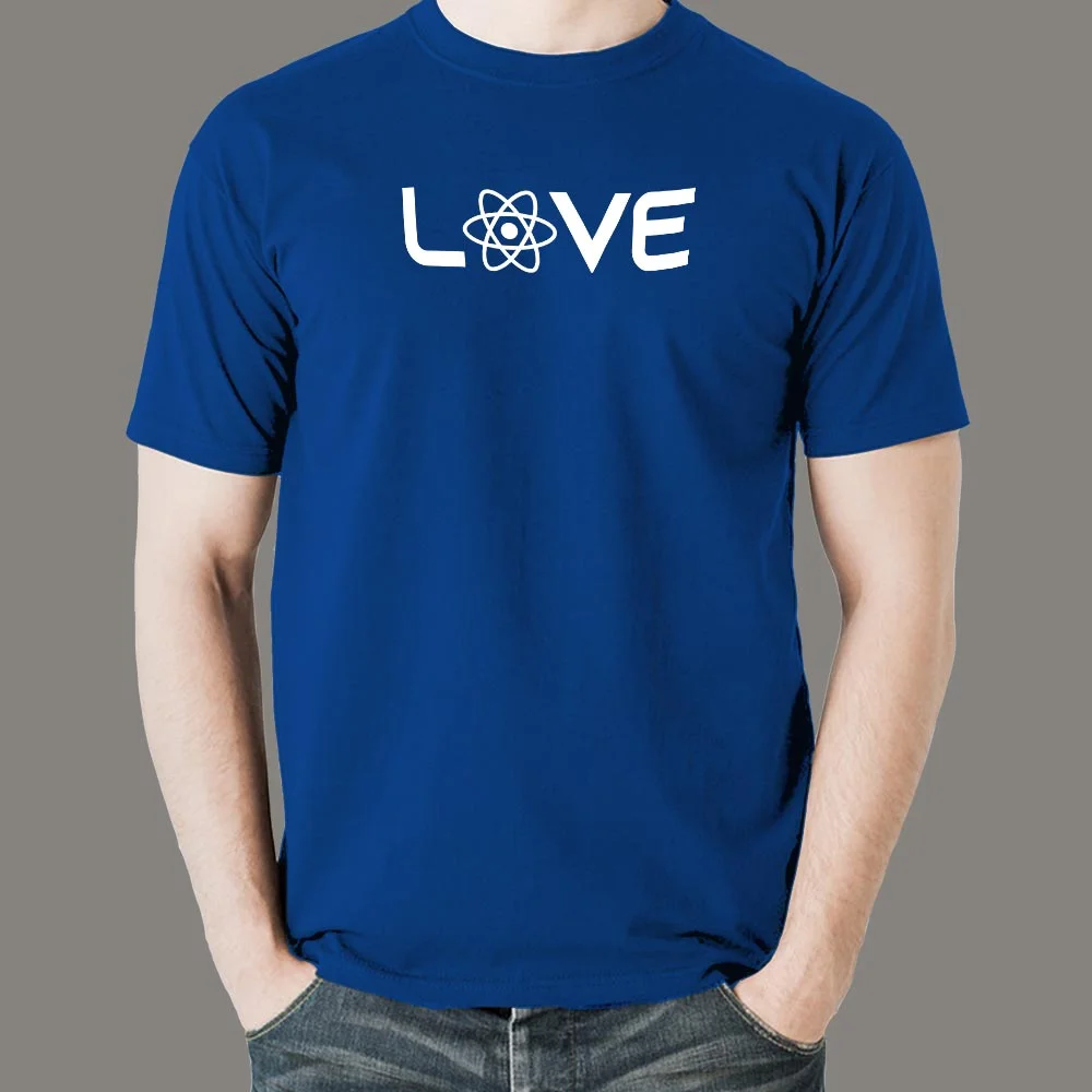 React JS Love Men's T-Shirt - Essential for React Developers