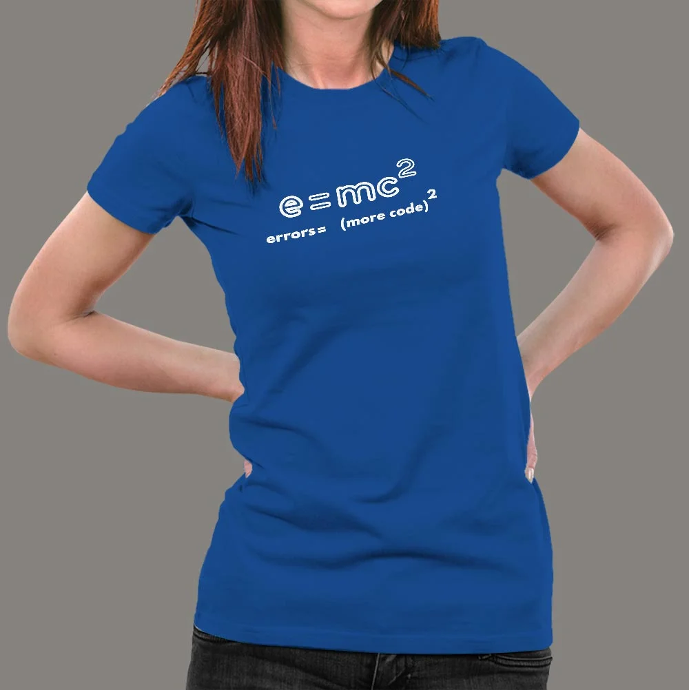 E=Mc2 Errors in Coding Women's Math Shirt