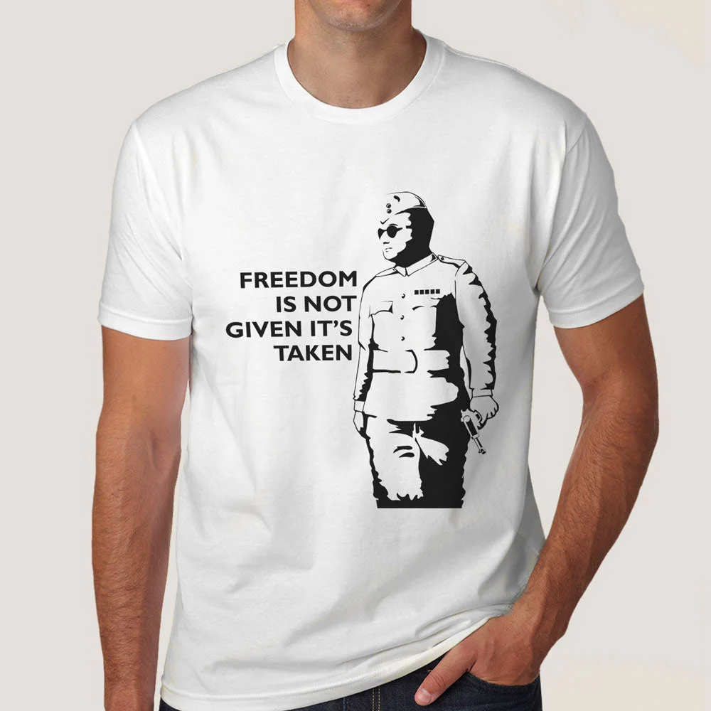 Buy Nethaji Subash Chandra Bose Men's T-shirt At Just Rs 349 On Sale!