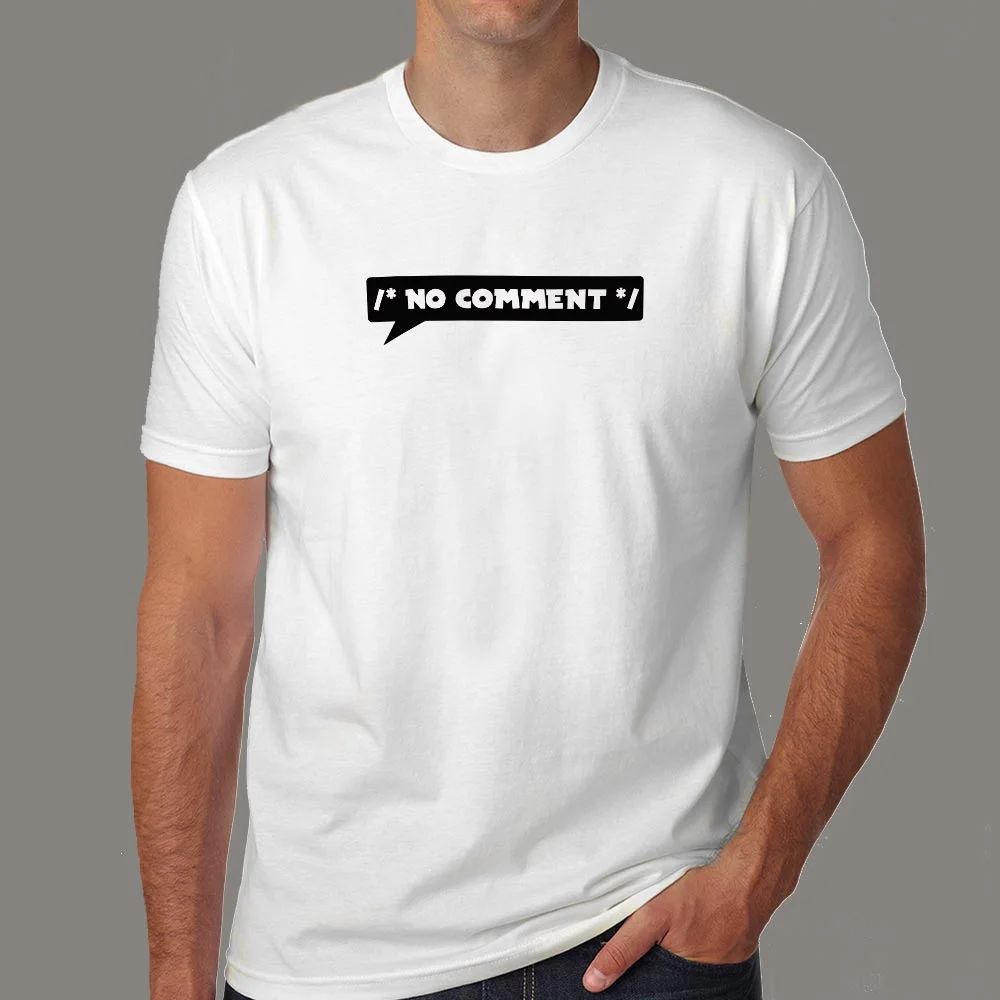 No Comment T-Shirt - The Silent Code Wisdom