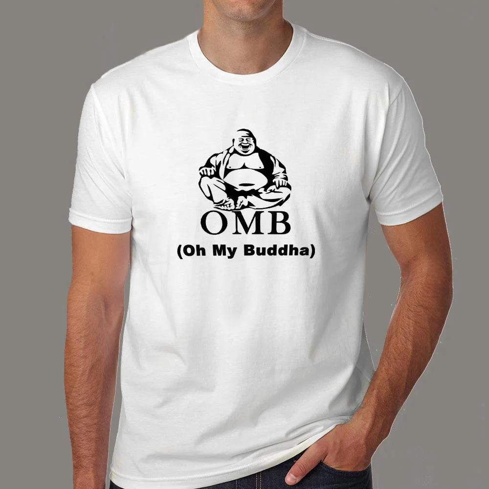 Oh My Buddha OMG Funny Buddhist Saying Quote T-Shirt For Men