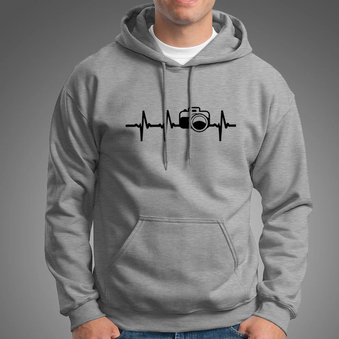 Photographer Heartbeat – Capture Every Beat Men's Hoodie