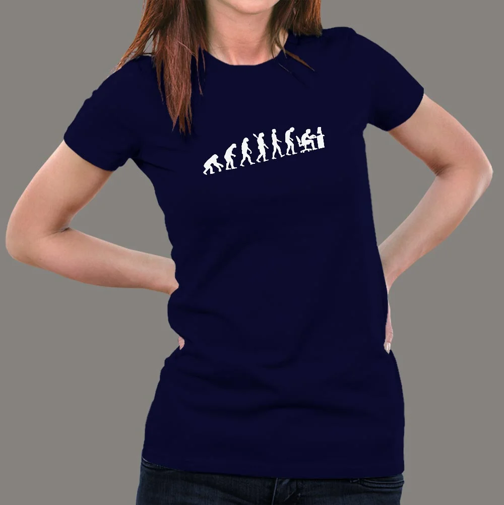 Evolution Of Man Computer Programmer T-Shirt For Women