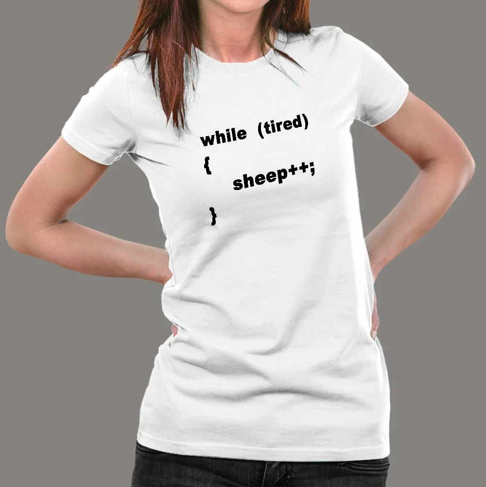 Programmer Tired Sheep PC Women's Tee - Late Nights