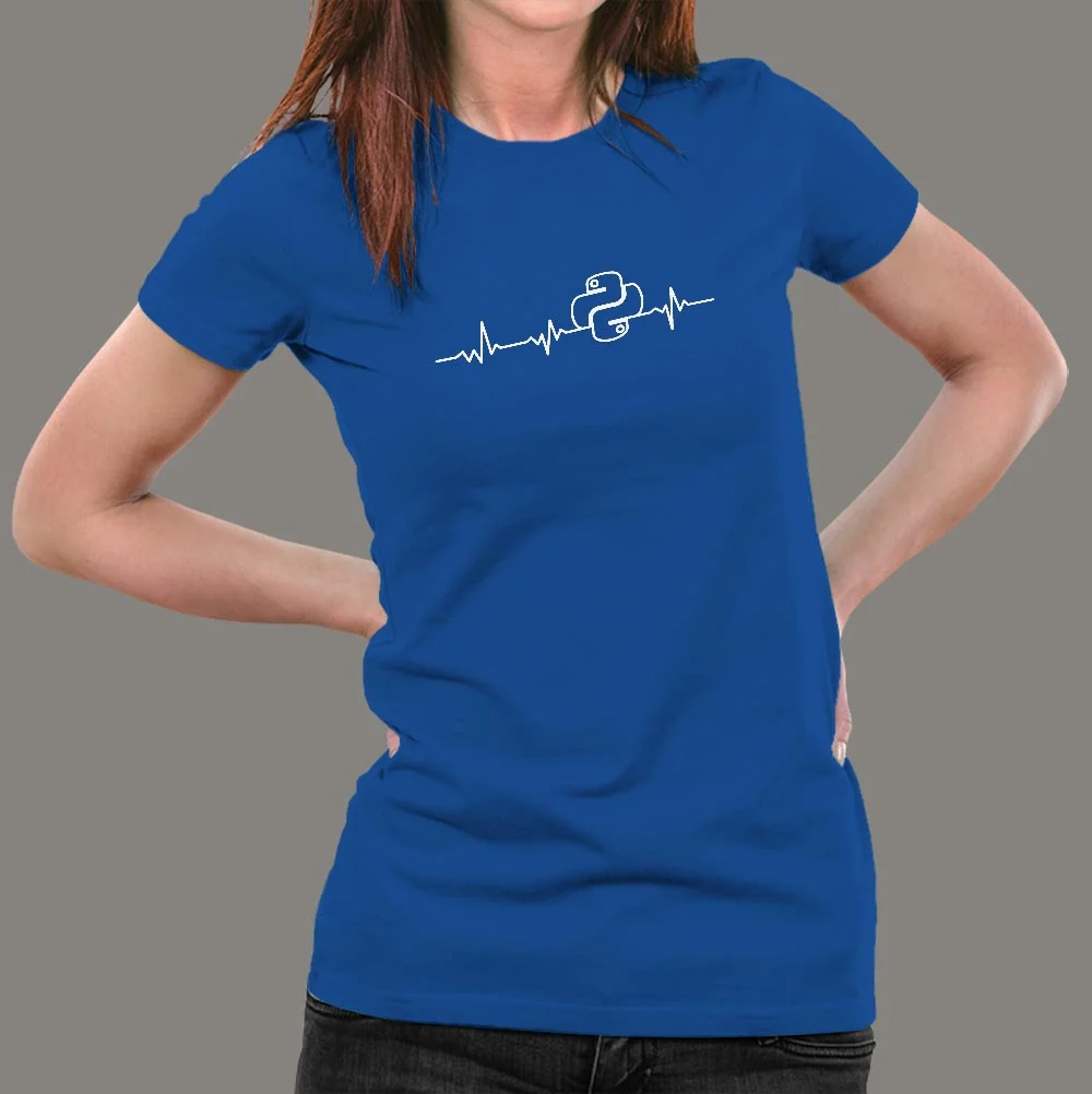 Python Heartbeat T-Shirt For Women