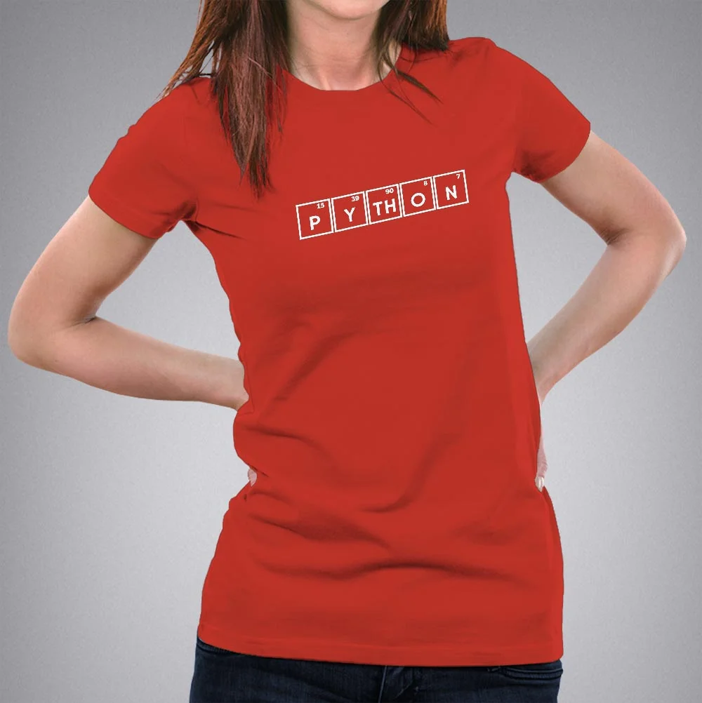 Python - Periodic Table Women's Programming T-shirt