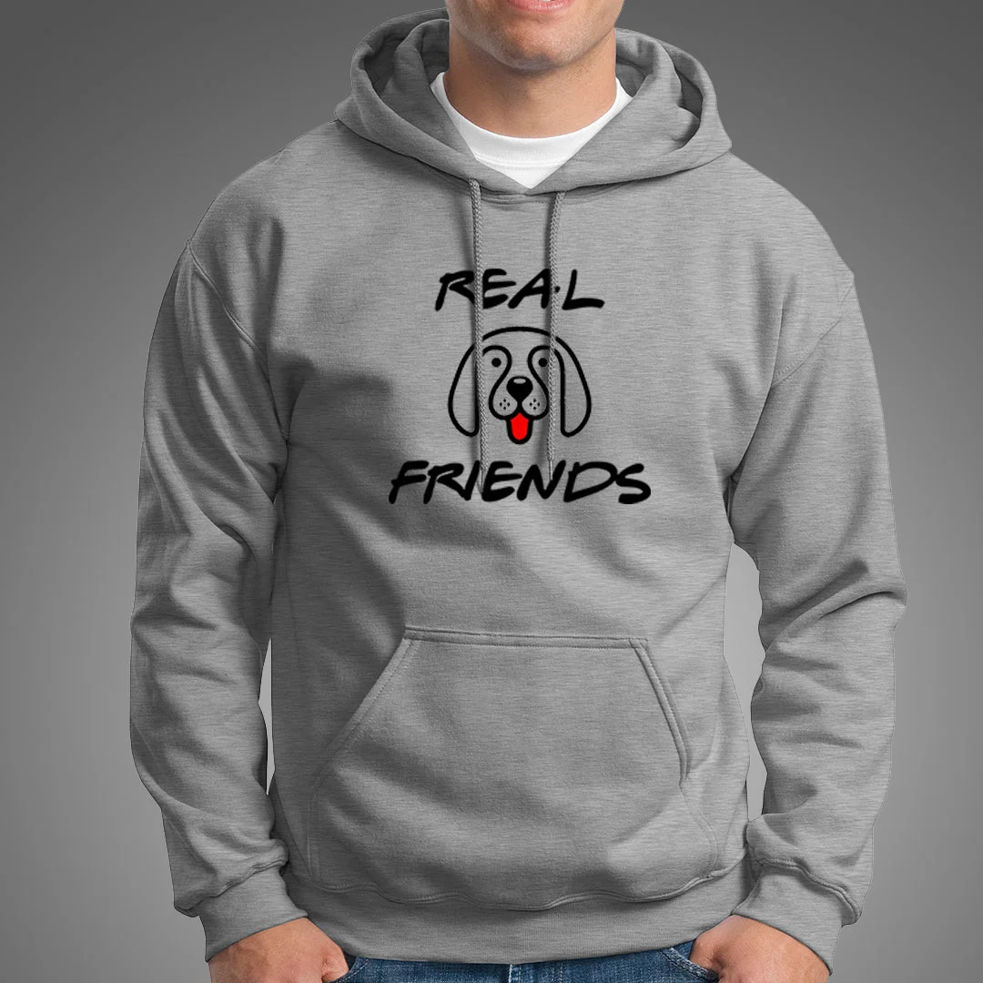 Real Friends Cute Dog Hoodies For Men