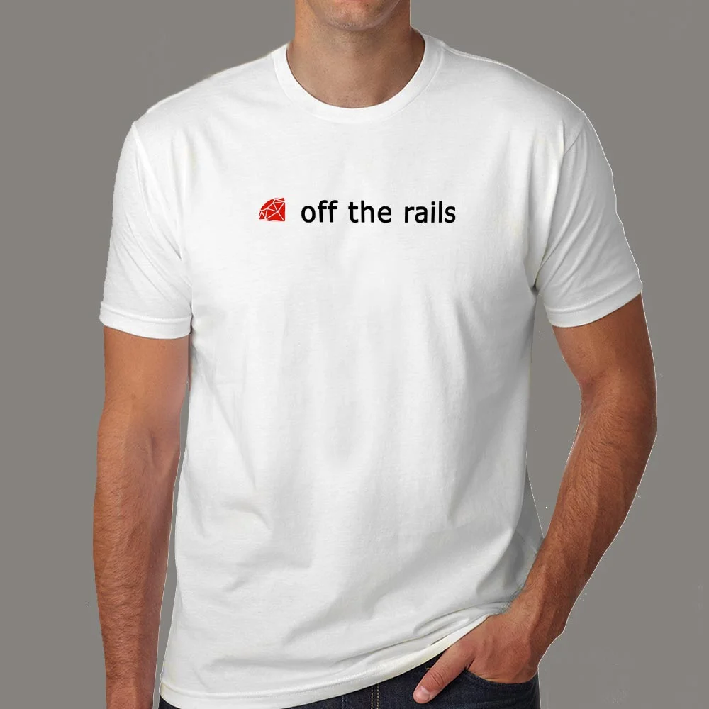 Ruby Off The Rails Men's T-Shirt - Beyond Boundaries