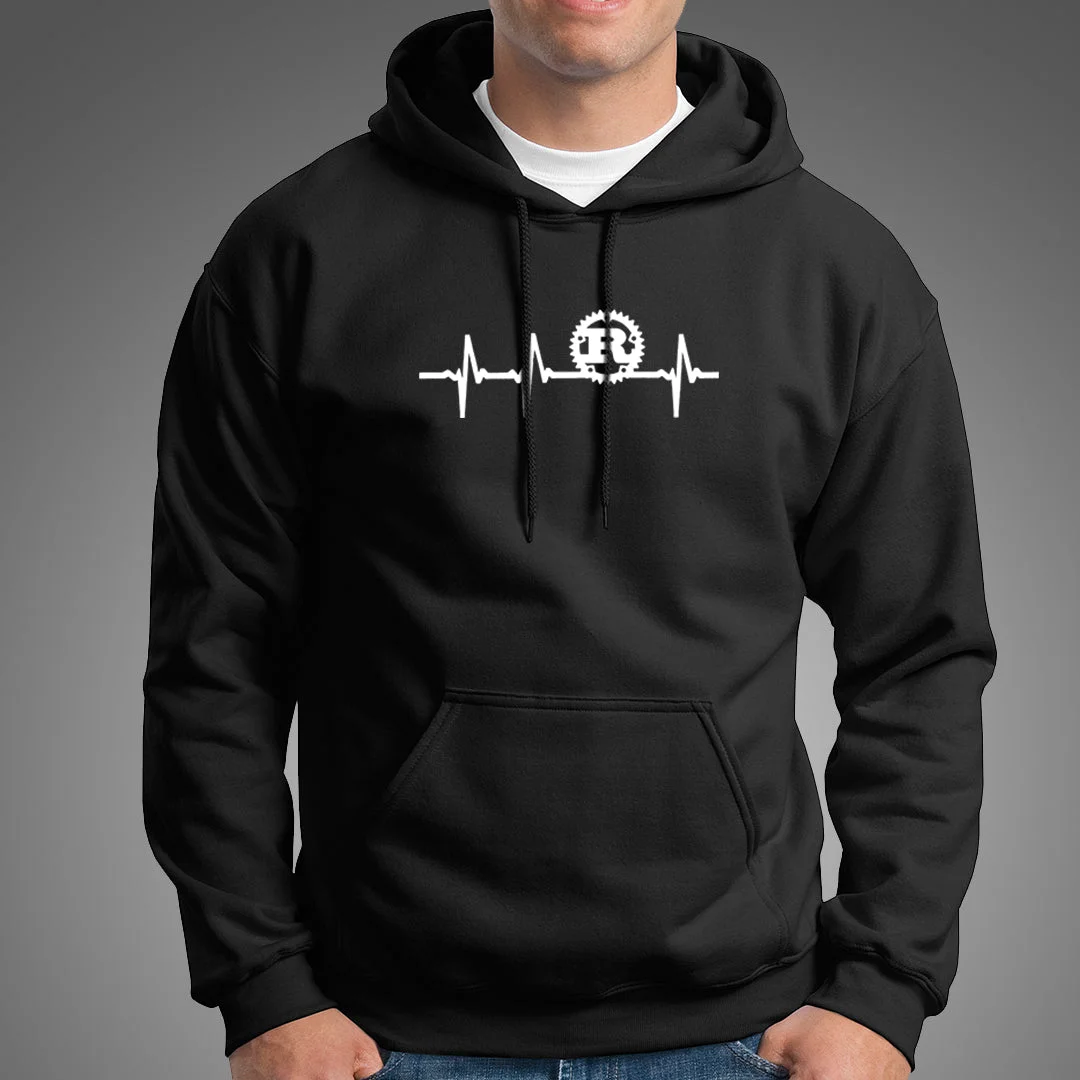 Rust Programming Heartbeat Hoodies For Men