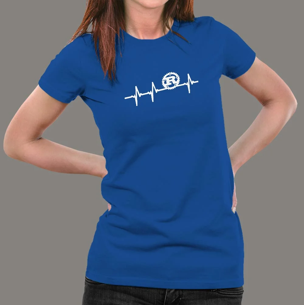 Rust Programming Heartbeat Women's Shirt - Code Pulse