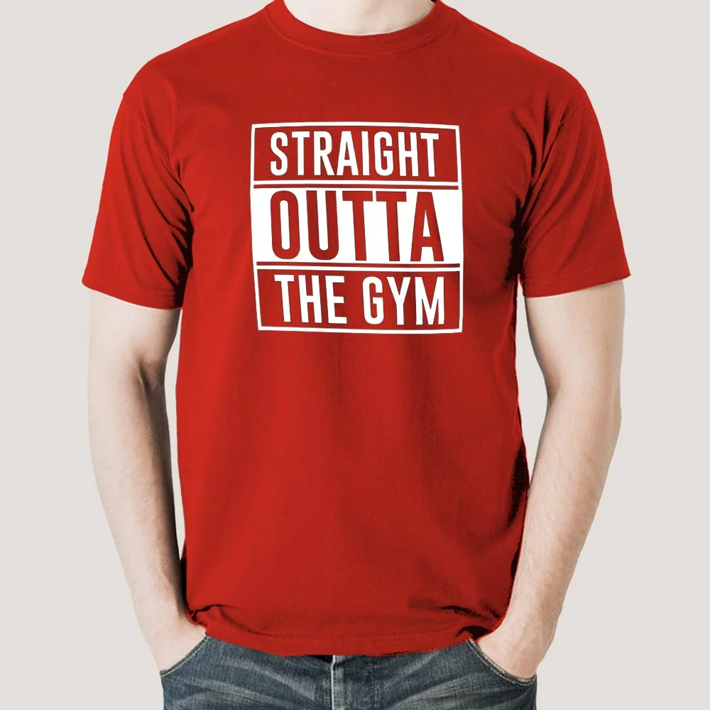 Straight Outta  Gym - Motivational Men's T-shirt hover