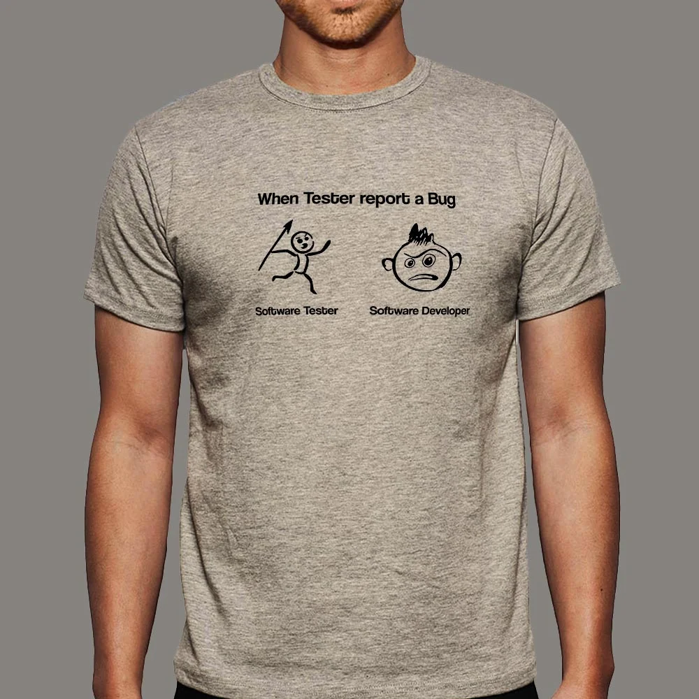 When Tester Report A Bug Funny Software Tester And Developer T-Shirt For Men
