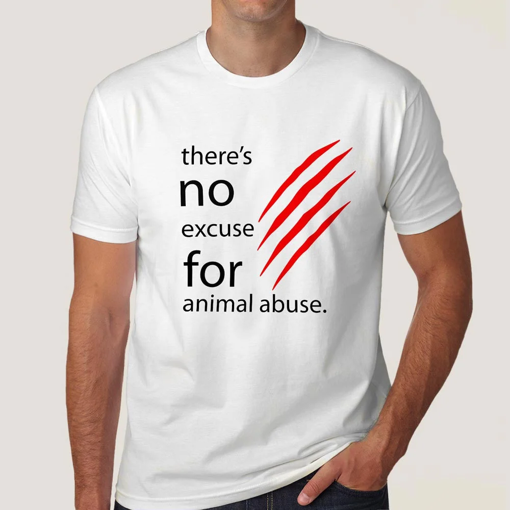There's No Excuse For Animal Abuse Men's T-shirt