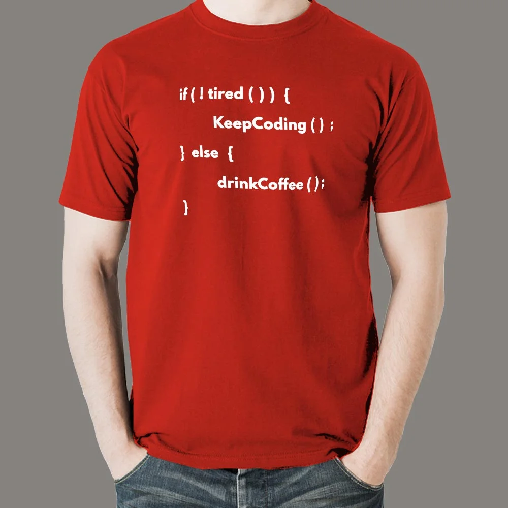 Keep Coding or Coffee Break Tee - The Coder's Mantra