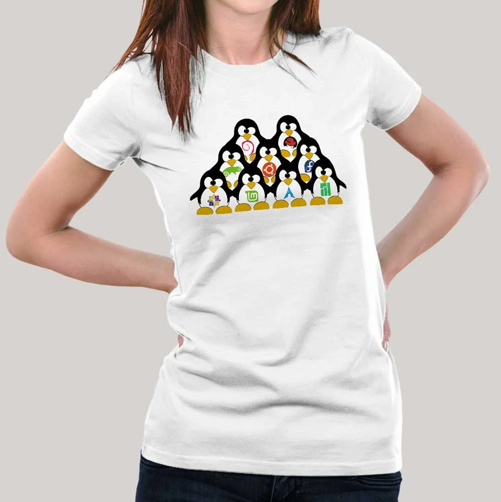Tux Army Linux T-shirt for Women