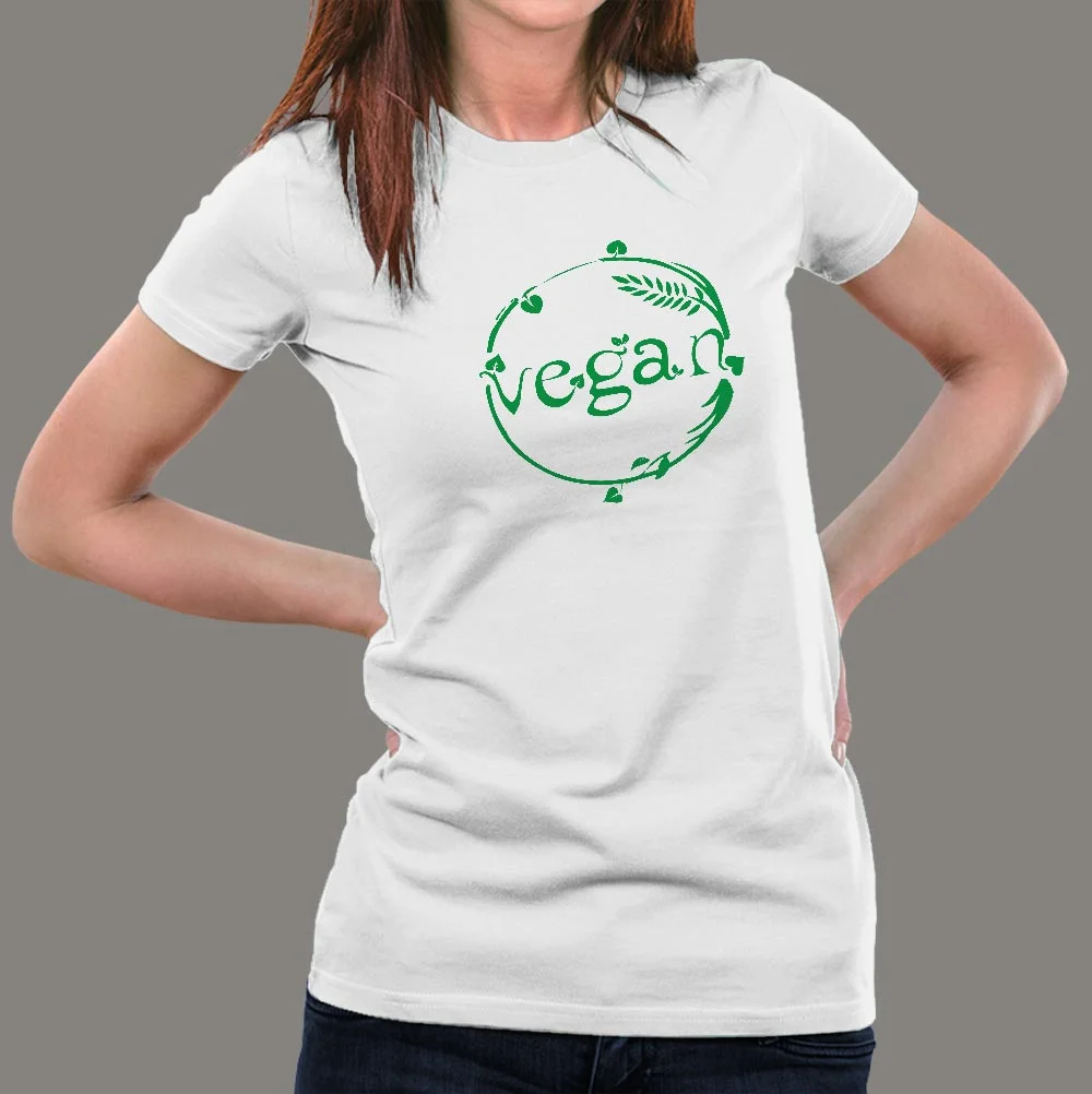 Vegan Green Leaves Vegetarian Women’s T-shirt