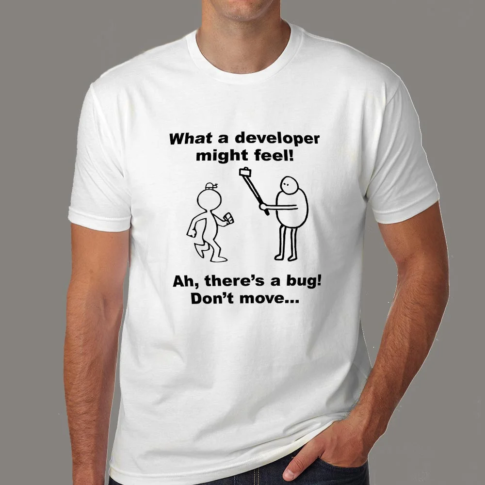 Developer Vs Tester What A Developer Might Feel Funny T-Shirt For Men