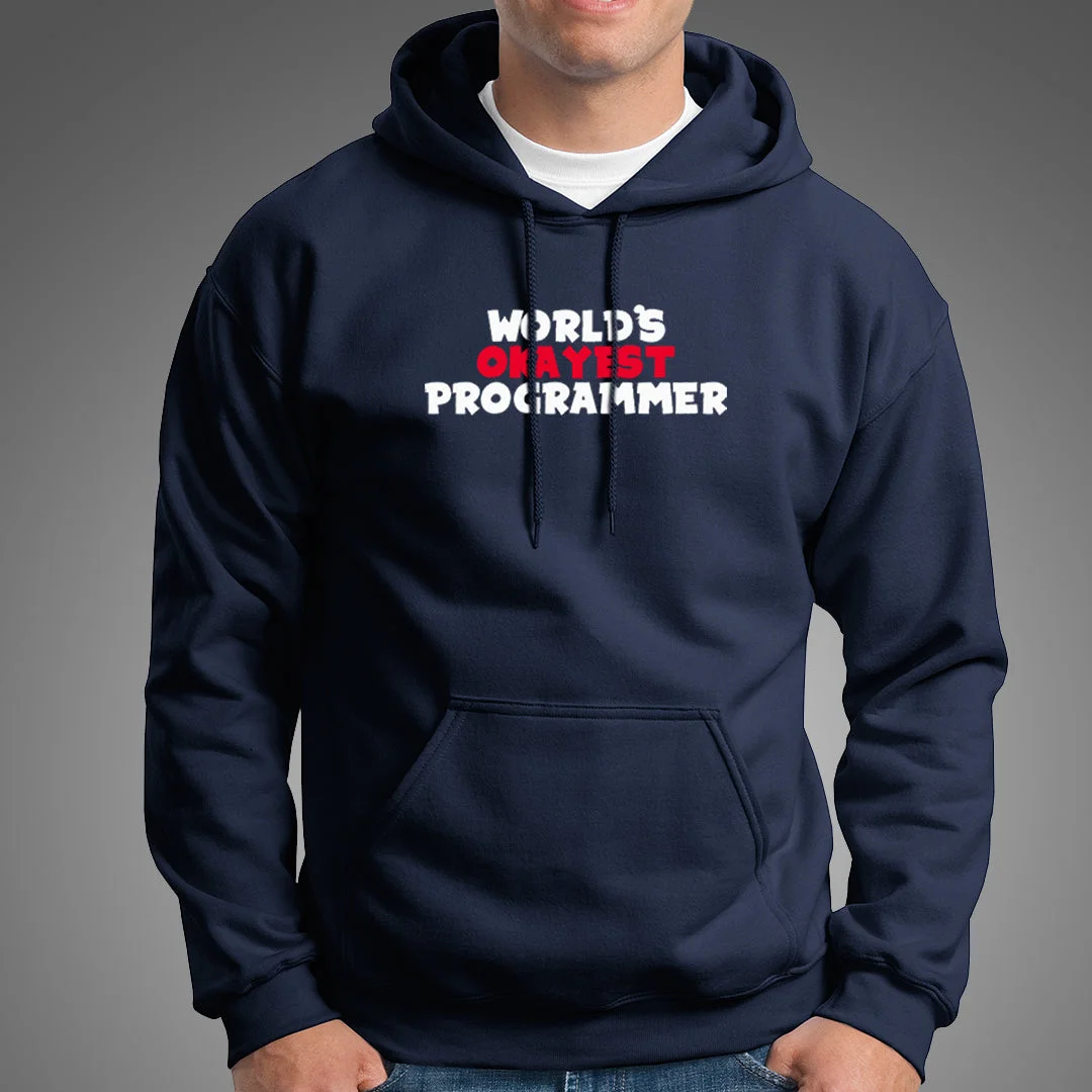 World's Okayest Programmer Hoodies For Men