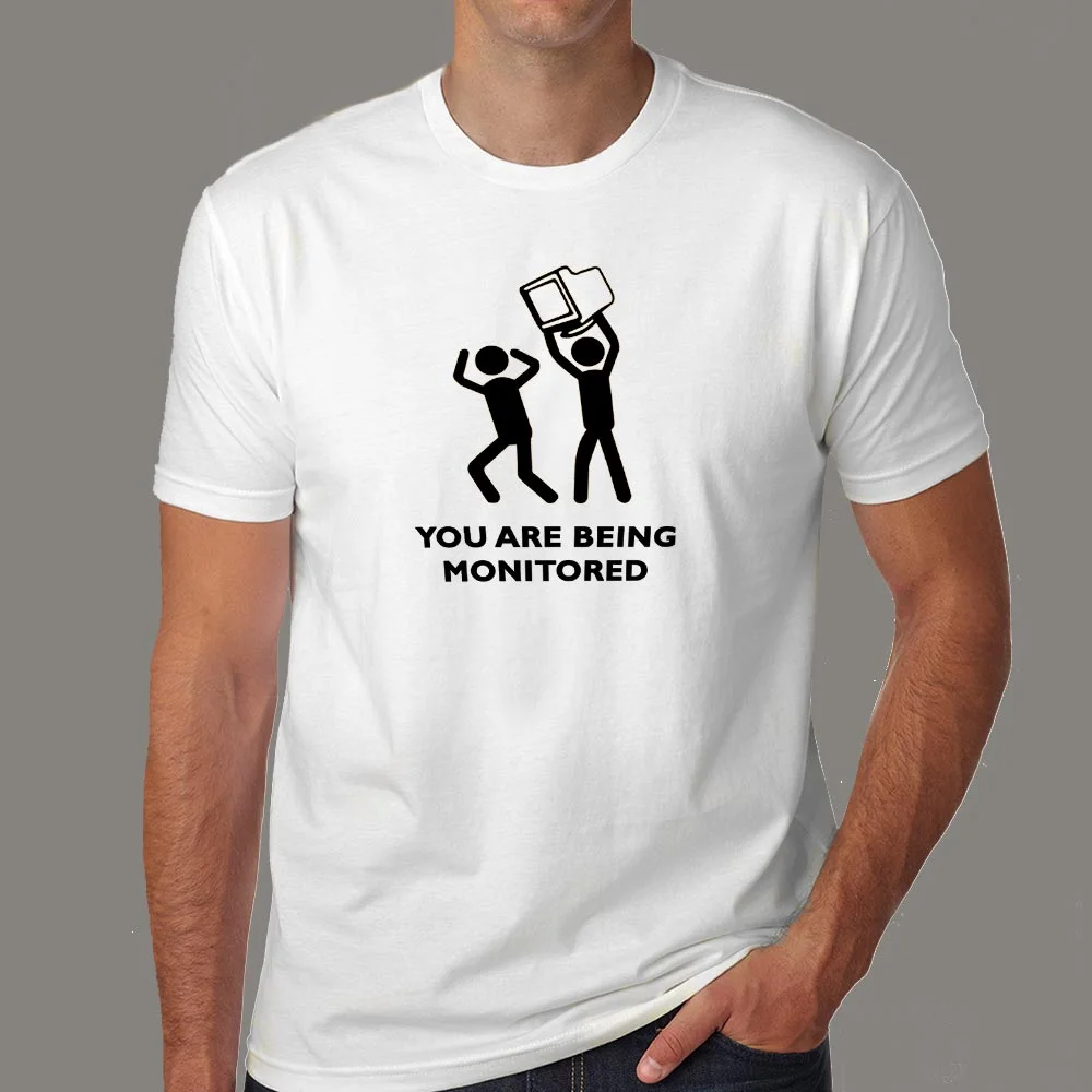 You Are Being Monitored Funny Programmer T-Shirt For Men