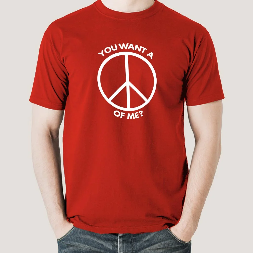 You want a Peace of Me? Passive Agressive Hippy Men's T-shirt