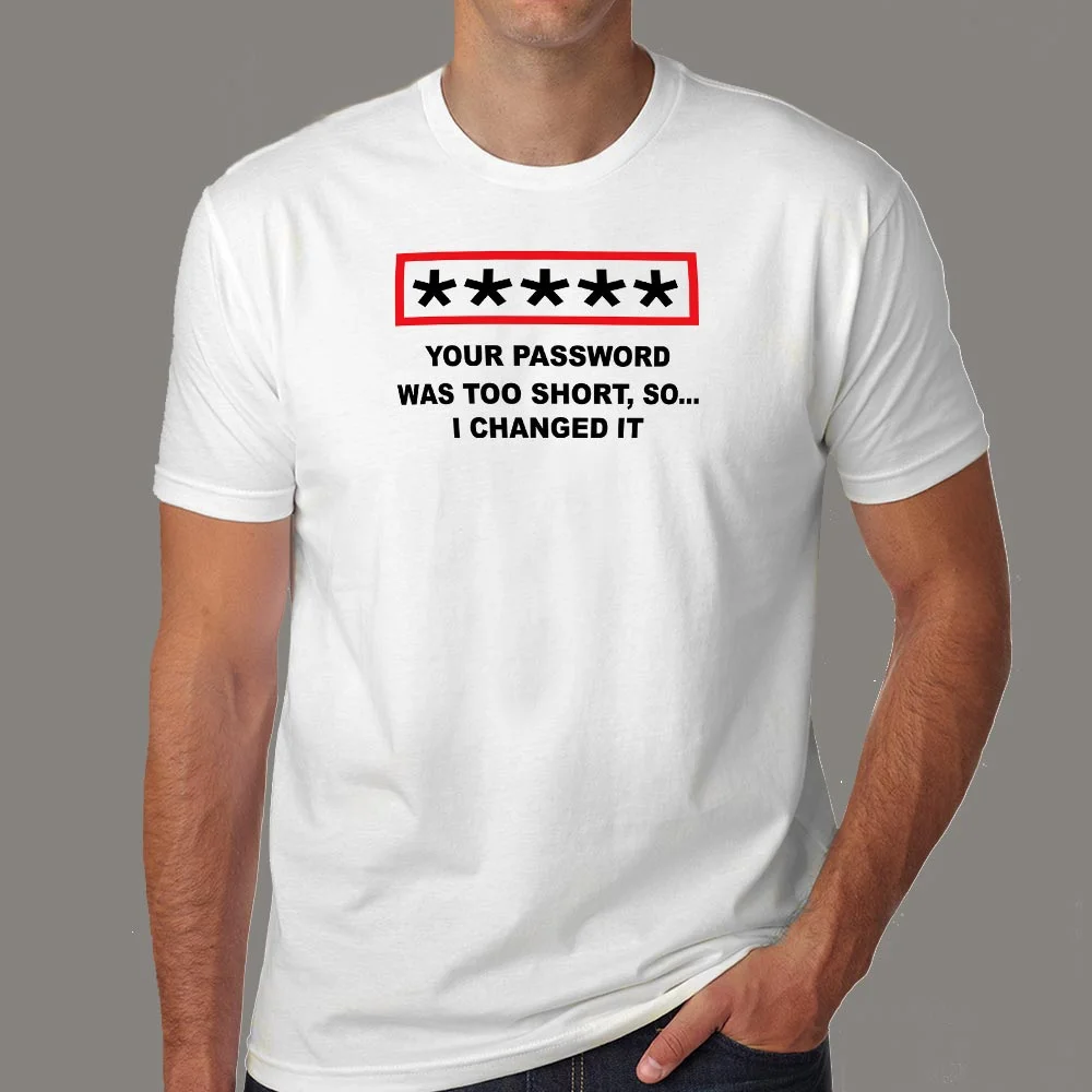 Men's Funny Password Security Tech Tee