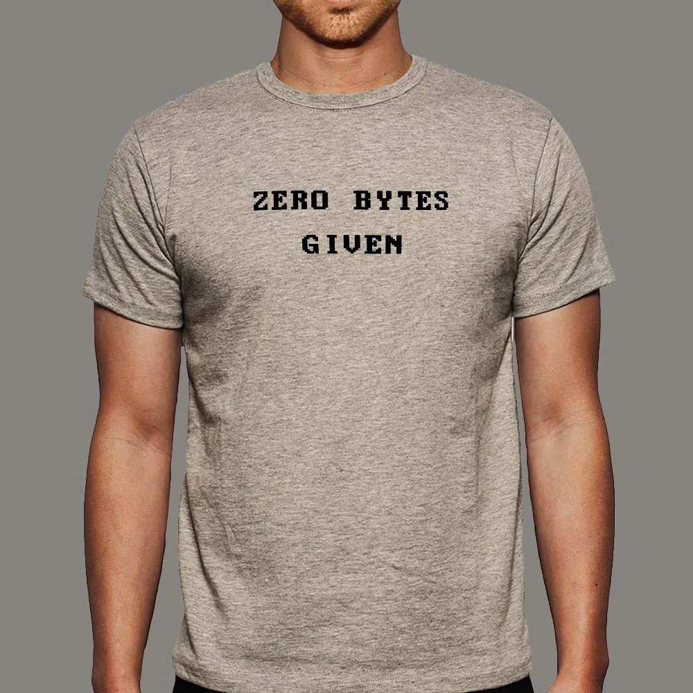Zero Bytes Given Funny Programmer T-Shirt For Men