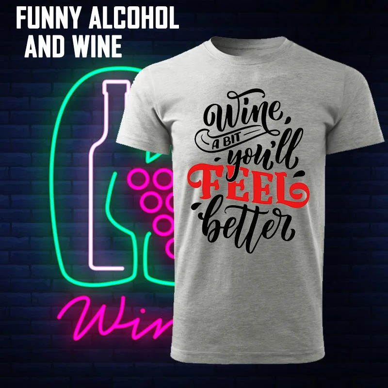 Men's Humorous Wine & Alcohol Tees | Fun Drinking Shirts