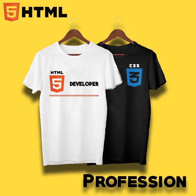 HTML and CSS Coding Profession T-shirts For Men