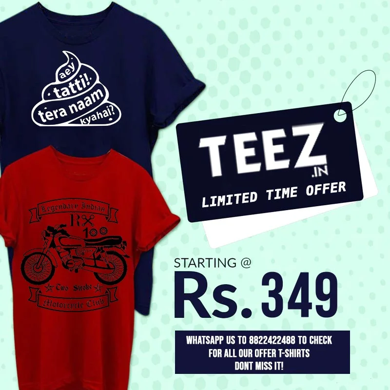 T-shirts Under 349 Only ! ( Men & Women)