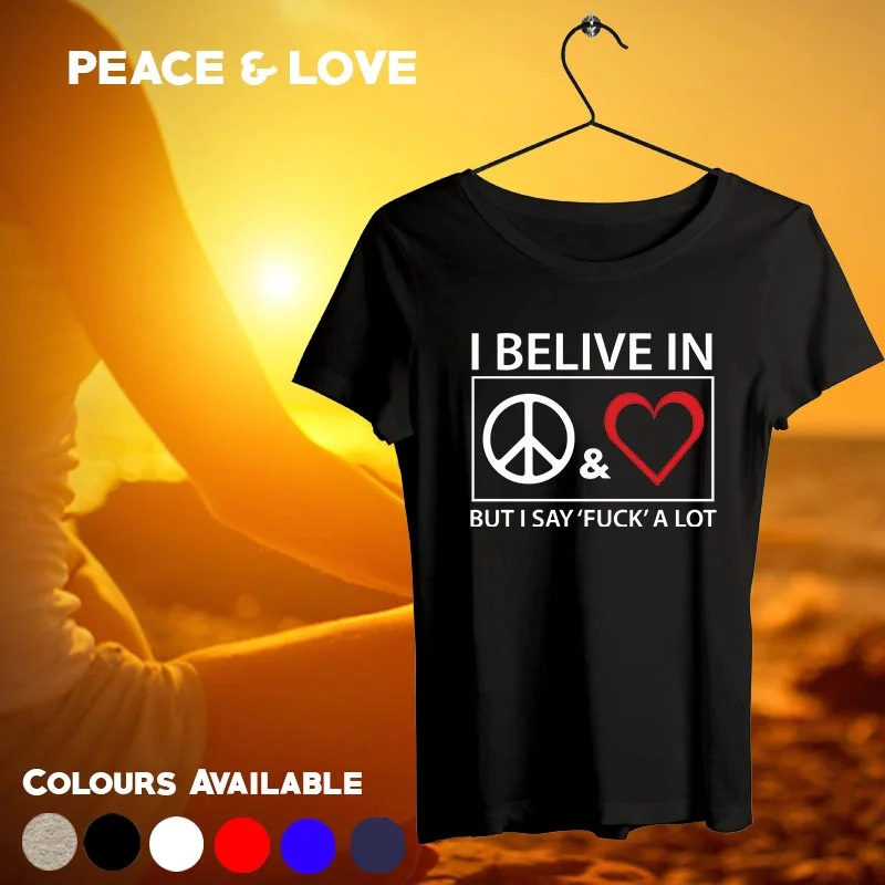 Peace & Love T-shirts For Women
