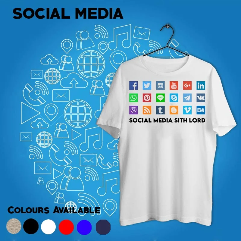 Social media T-shirts For Men