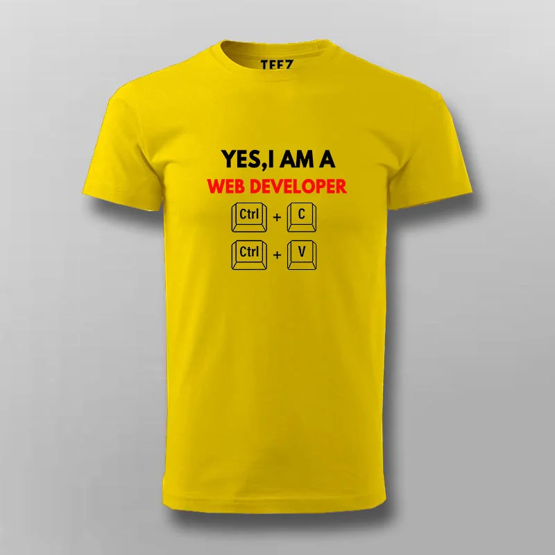 Yes,I Am A Web Developer Programmer T-shirt For Men