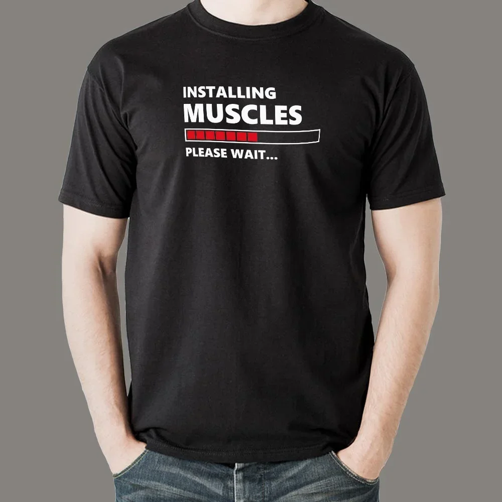 Installing Muscle Offer T-Shirt For Men – Gym Tee | Teez
